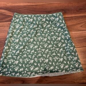 Floral Green Skirt